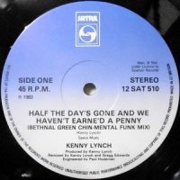 12 / KENNY LYNCH / HALF THE DAY'S GONE AND WE HAVEN'T EARNED A PENNY (BETHNAL GREEN CHIN-MENTAL FUNK MIX)