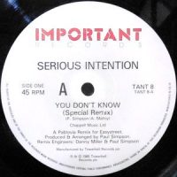 12 / SERIOUS INTENTION / YOU DON'T KNOW (SPECIAL REMIX)