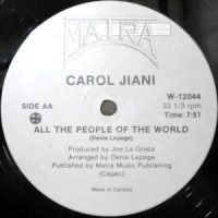 12 / CAROL JIANI / HIT'N RUN LOVER / ALL THE PEOPLE OF THE WORLD