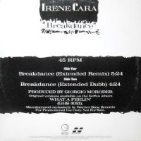 12 / IRENE CARA / BREAKDANCE (EXTENDED REMIX) / (EXTENDED DUBB)